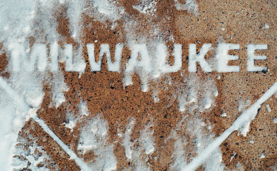 milwaukee typography in snow
