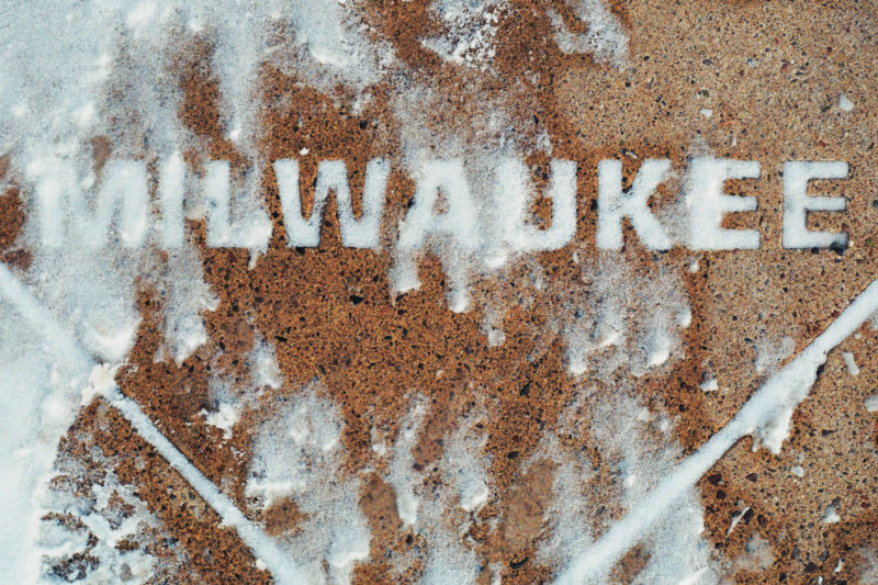 milwaukee typography in snow